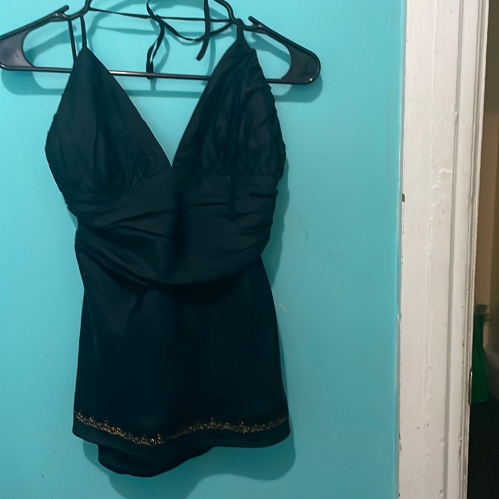 Backless 100% silk express tank top